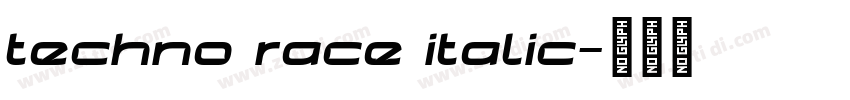 techno race italic字体转换